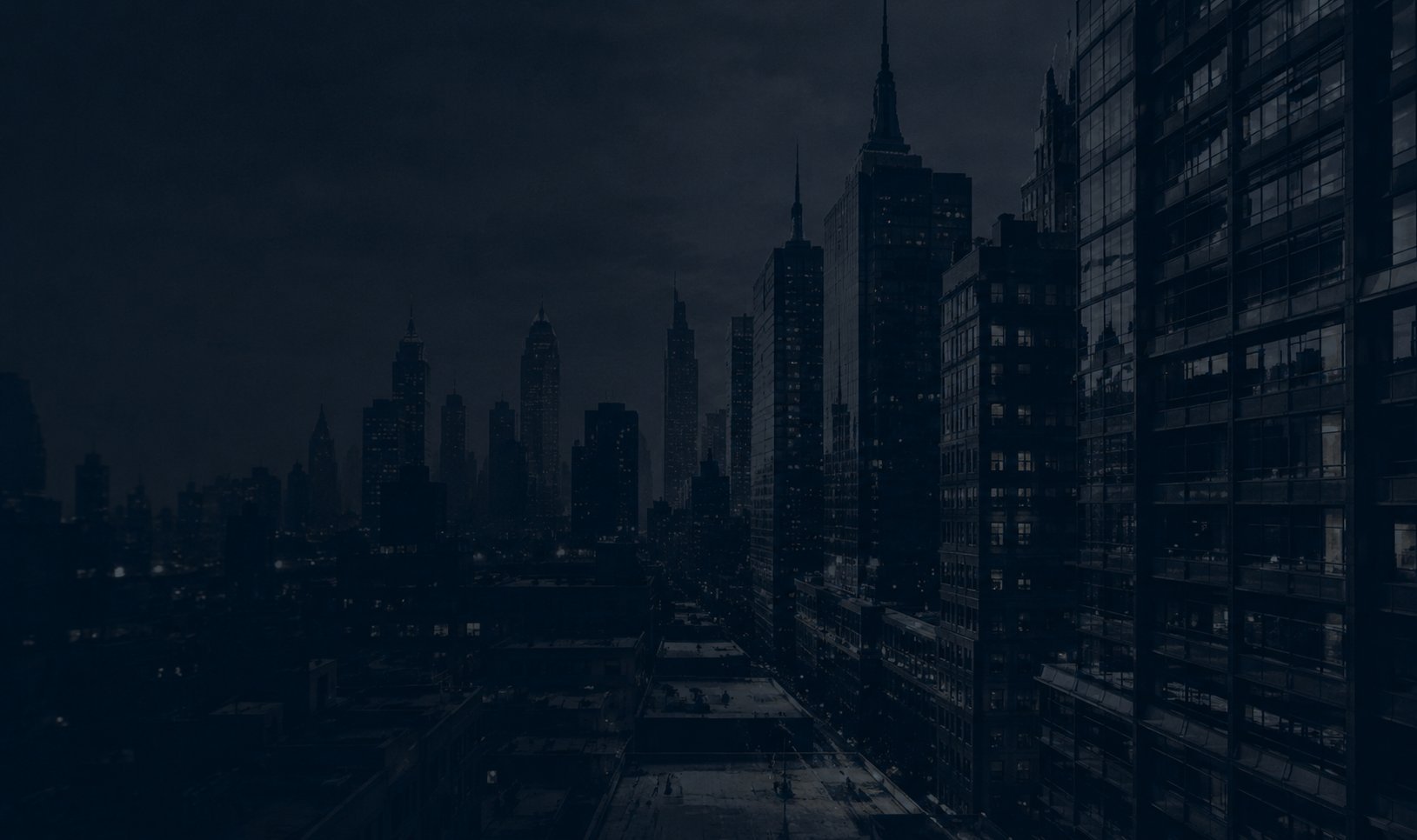 NYC skyline at sunset showing city buildings